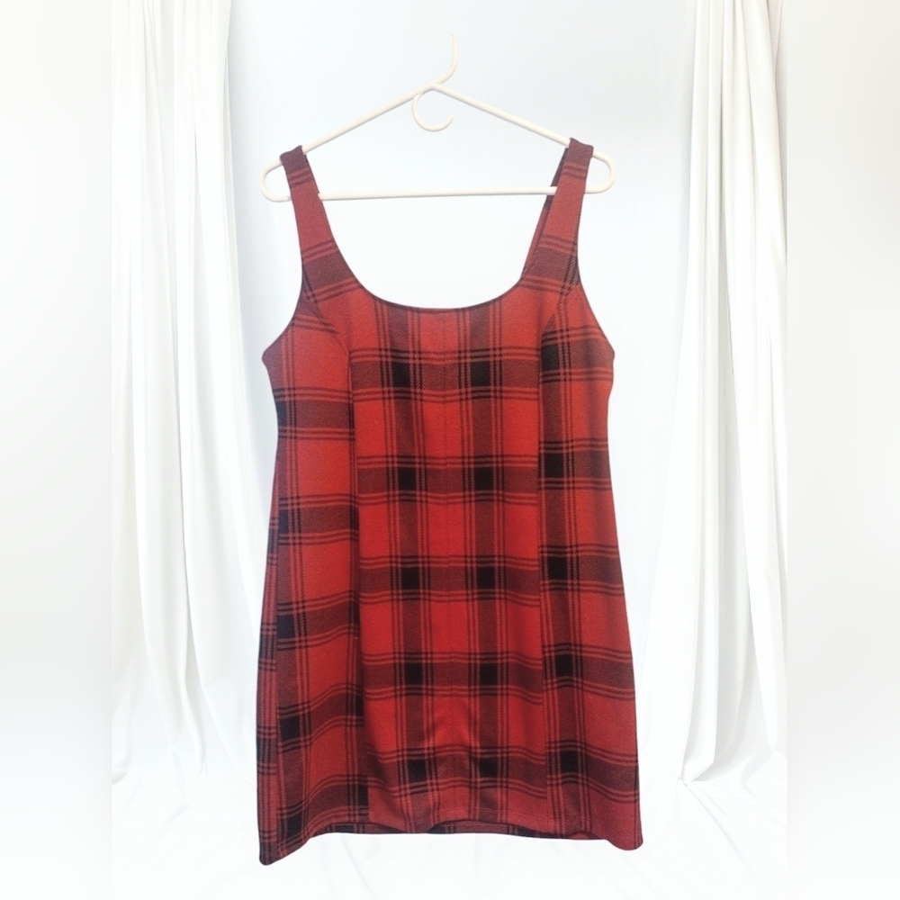 Juniors SO Plaid Open Back Dress NWOT
